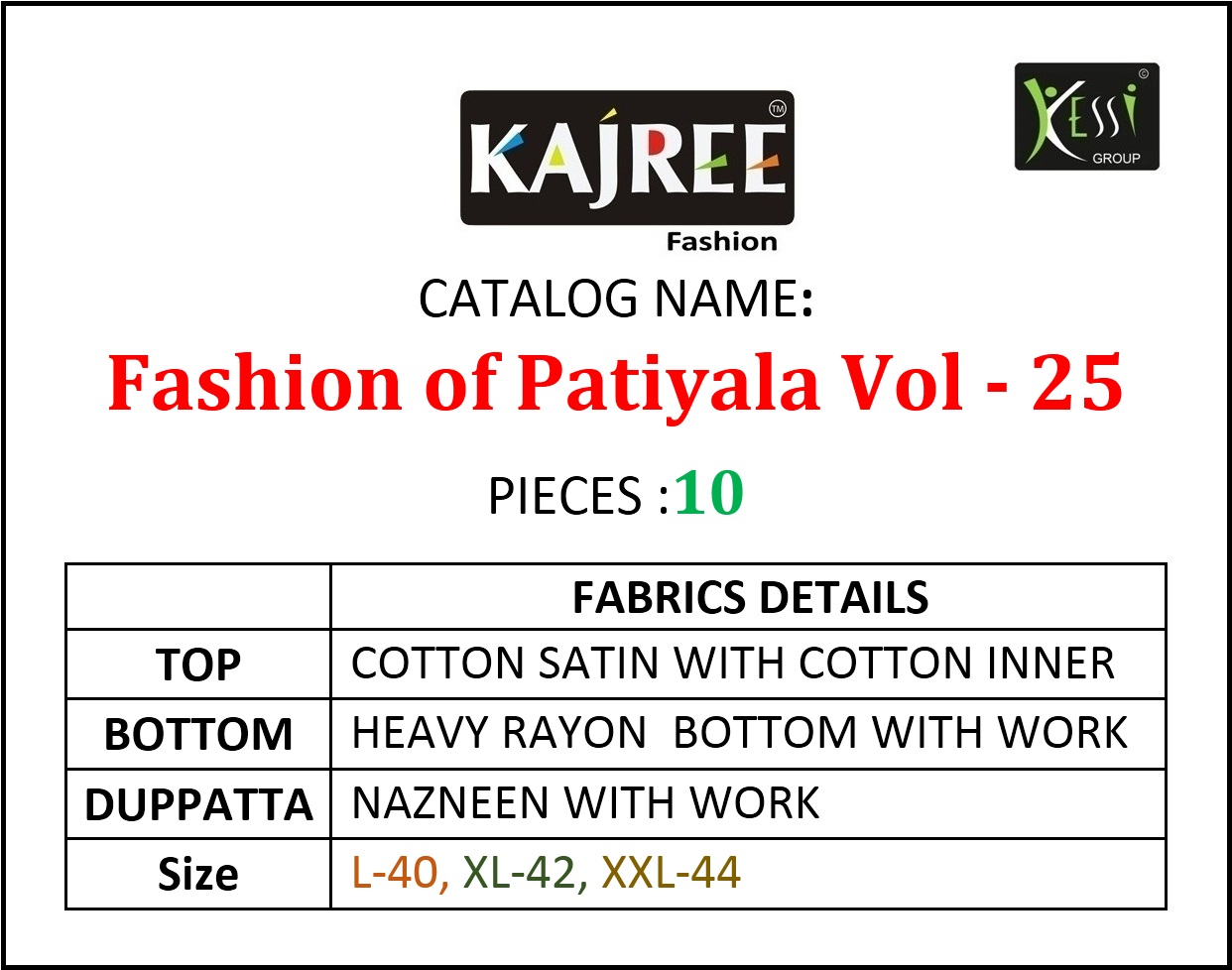 Fashion Of Patiala-25 By Kajree Fashion 10031 To 10040 Series Designer Patiyala Suits Collection Beautiful Stylish Fancy Colorful Party Wear & Ethnic Wear Cotton Satin Dresses At Wholesale Price