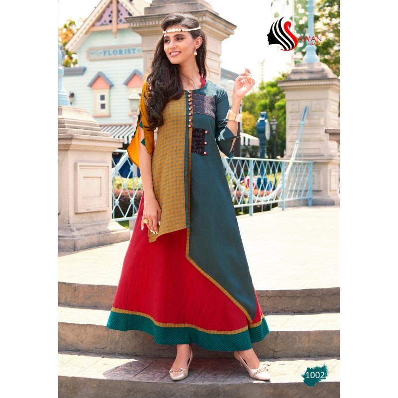 Fashion Raftaar Vol-1 By Sawan Creation 1001 To 1008 Series Stylish Fancy Beautiful Colorful Casual Wear & Ethnic Wear Muslin With Heavy Modal With Digital Printed Kurtis At Wholesale Price