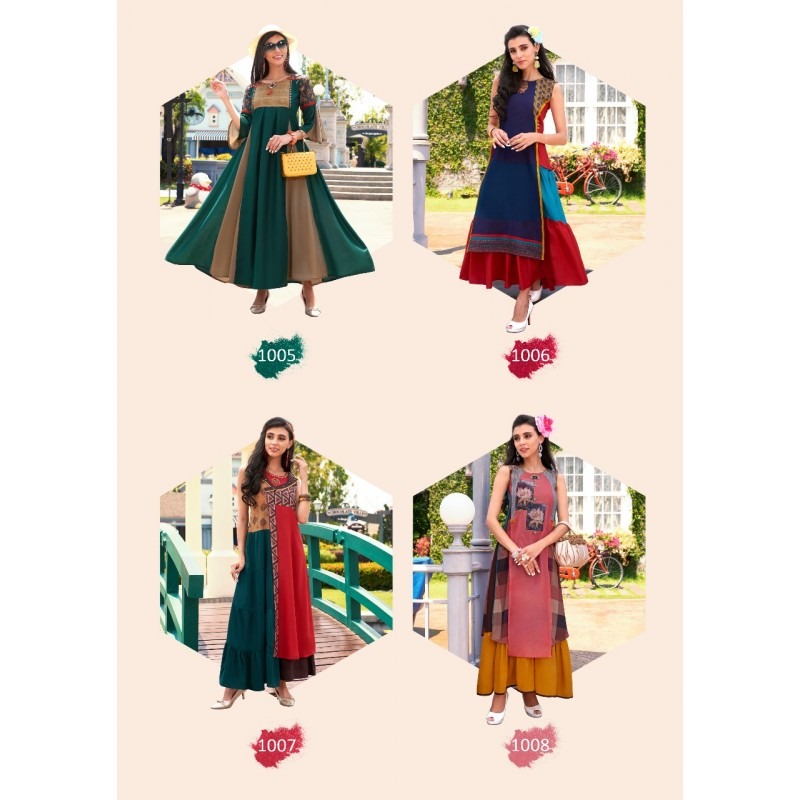 Fashion Raftaar Vol-1 By Sawan Creation 1001 To 1008 Series Stylish Fancy Beautiful Colorful Casual Wear & Ethnic Wear Muslin With Heavy Modal With Digital Printed Kurtis At Wholesale Price