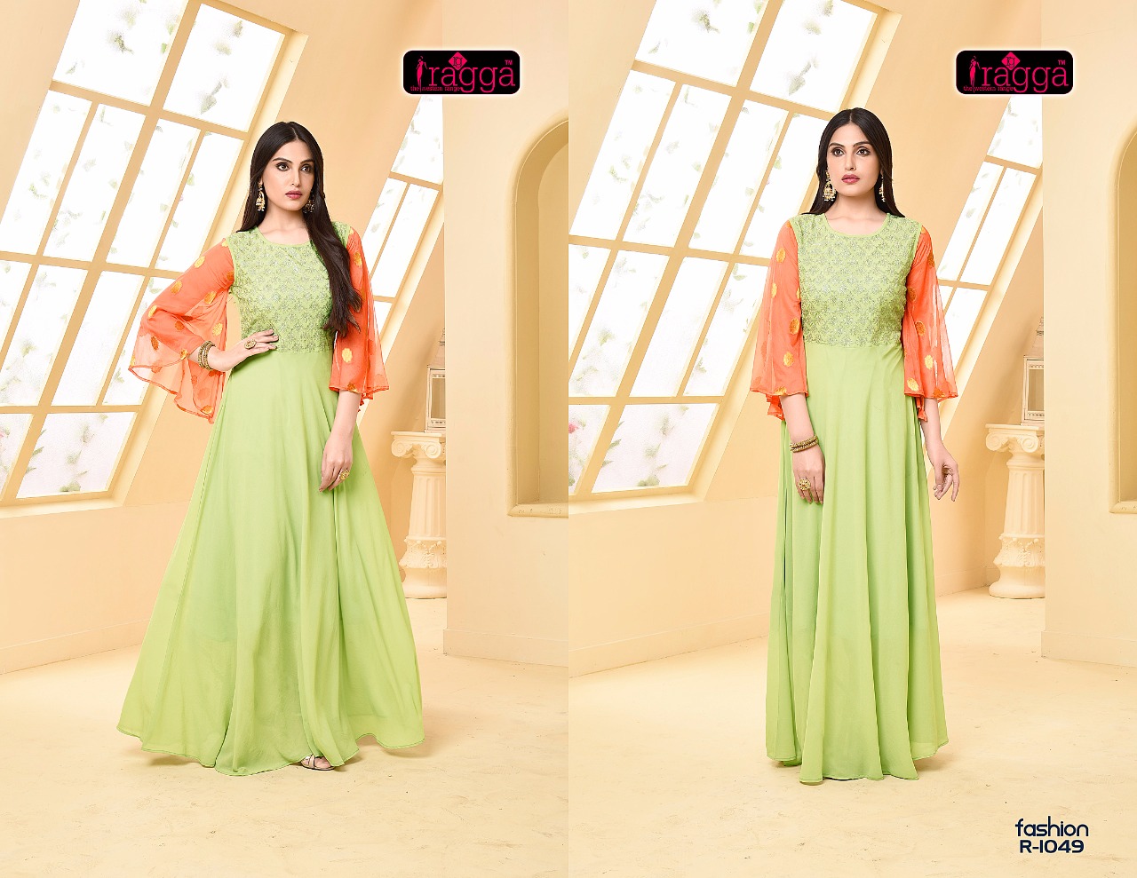 Fashion By Ragga 1048 To 1054 Series Designer Colorful Stylish Fancy Beautiful Casual Wear & Party Wear Georgette Kurtis At Wholesale Price