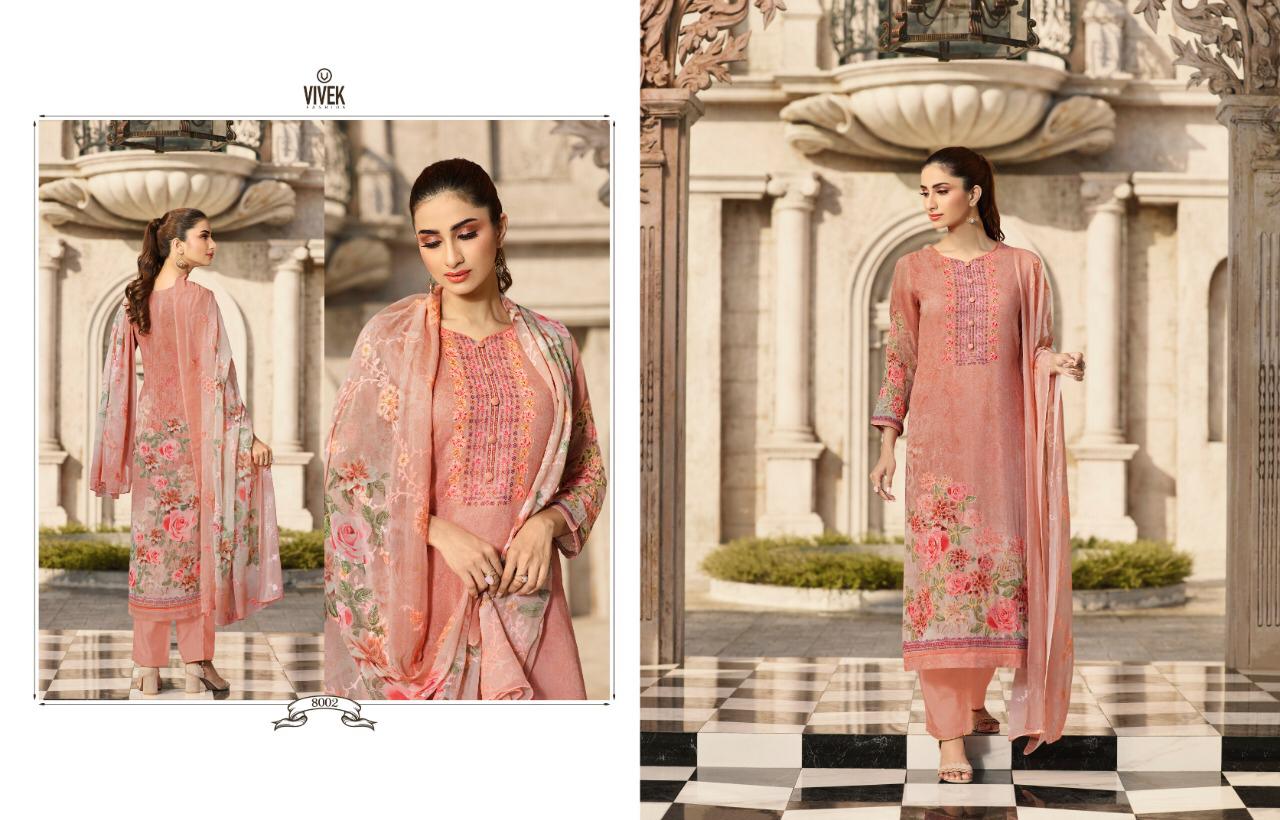 Fashion World Eid Collection By Vivek Fashion 8001 To 8008 Series Indian Traditional Wear Collection Beautiful Stylish Fancy Colorful Party Wear & Occasional Wear Georgette Digital Print With Jari Embroidery Work Dress At Wholesale Price