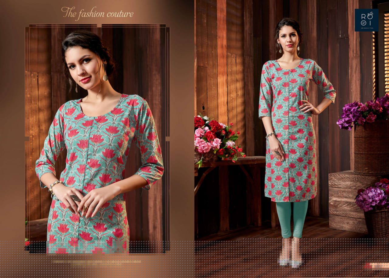 Fashion Club By Rooi Design 2001 To 2010 Series Stylish Colorful Fancy Beautiful Casual Wear & Ethnic Wear & Ready To Wear Heavy Cotton Flex, Cotton Linen, Cotton Gold Printed Kurtis At Wholesale Price
