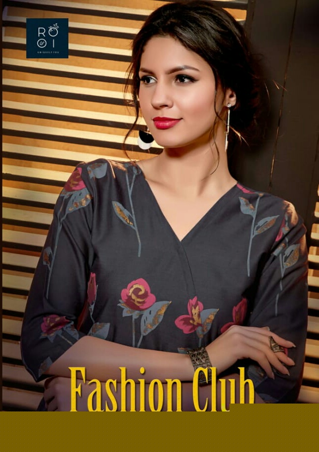 Fashion Club By Rooi Design 2001 To 2010 Series Stylish Colorful Fancy Beautiful Casual Wear & Ethnic Wear & Ready To Wear Heavy Cotton Flex, Cotton Linen, Cotton Gold Printed  Kurtis At Wholesale Price