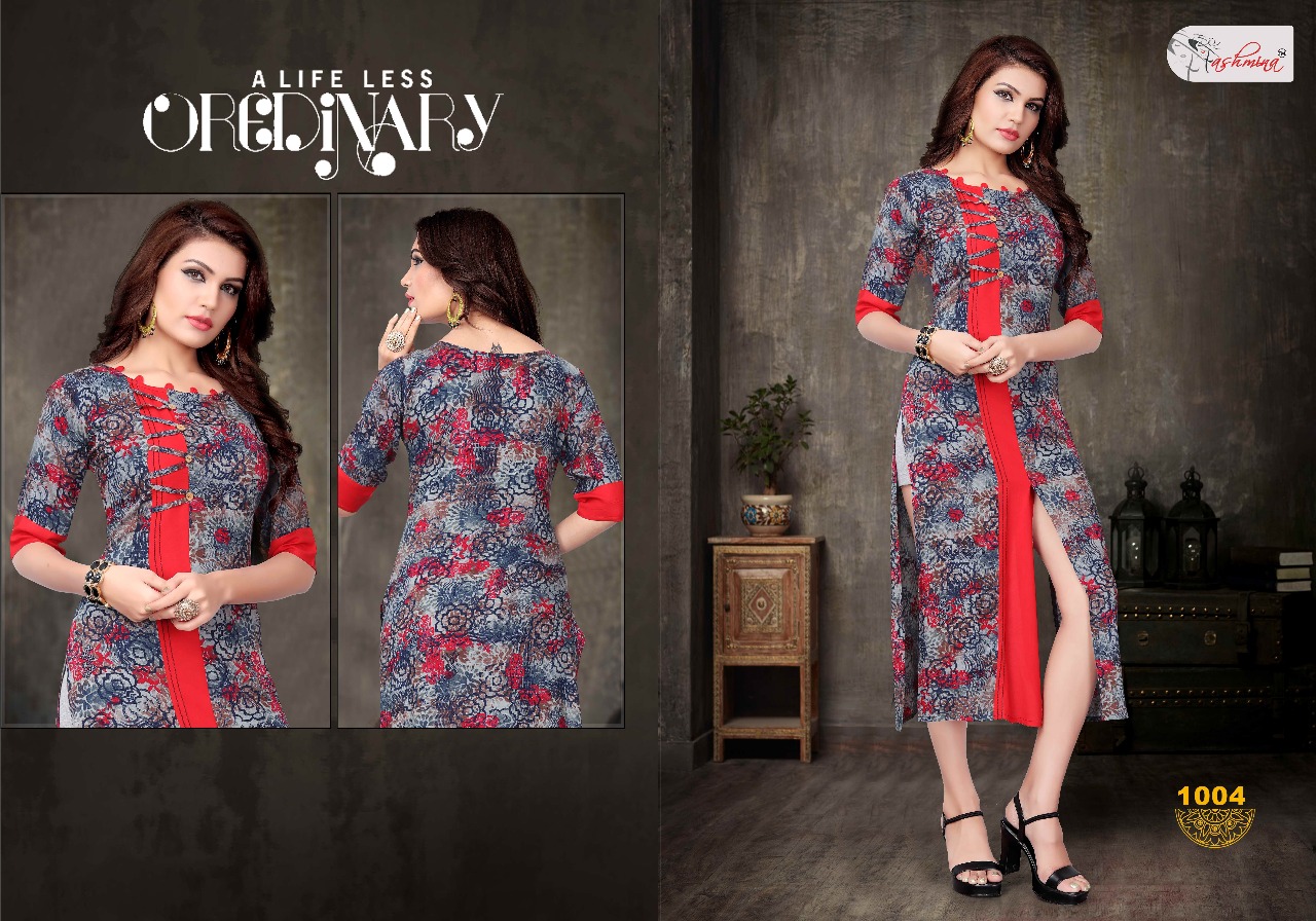 Fashmina Vol-1 By Fashmina 1001 To 1010 Series Beautiful Stylish Fancy Colorful Casual Wear & Ethnic Wear Rayon Printed Kurtis At Wholesale Price