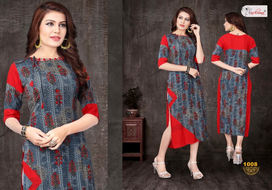 Fashmina Vol-1 By Fashmina 1001 To 1010 Series Beautiful Stylish Fancy Colorful Casual Wear & Ethnic Wear Rayon Printed Kurtis At Wholesale Price