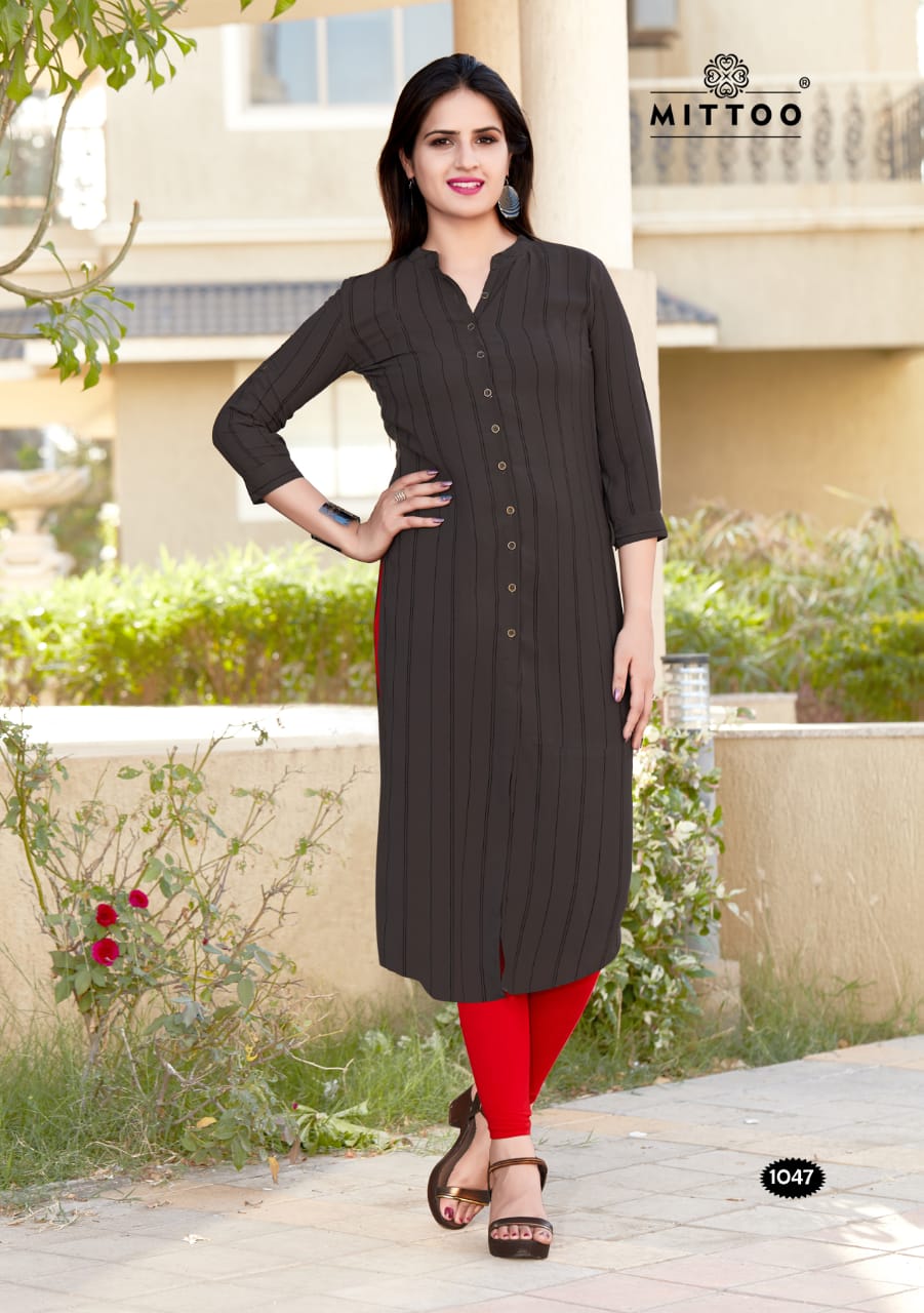 Fentastic Vol-2 By Mittoo 1046 To 1052 Series Beautiful Stylish Fancy Colorful Party Wear & Ethnic Wear Pure Fancy Printed Kurtis At Wholesale Price