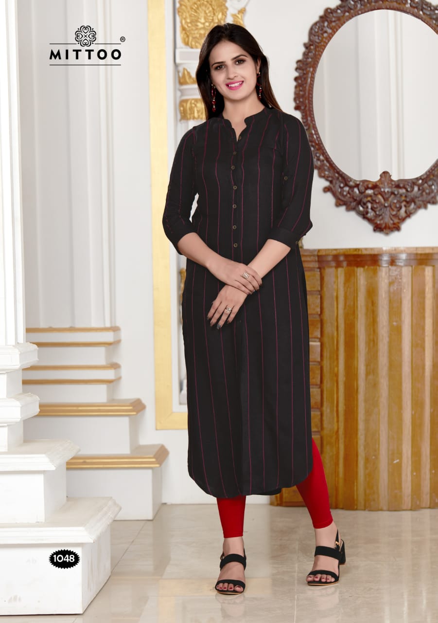 Fentastic Vol-2 By Mittoo 1046 To 1052 Series Beautiful Stylish Fancy Colorful Party Wear & Ethnic Wear Pure Fancy Printed Kurtis At Wholesale Price