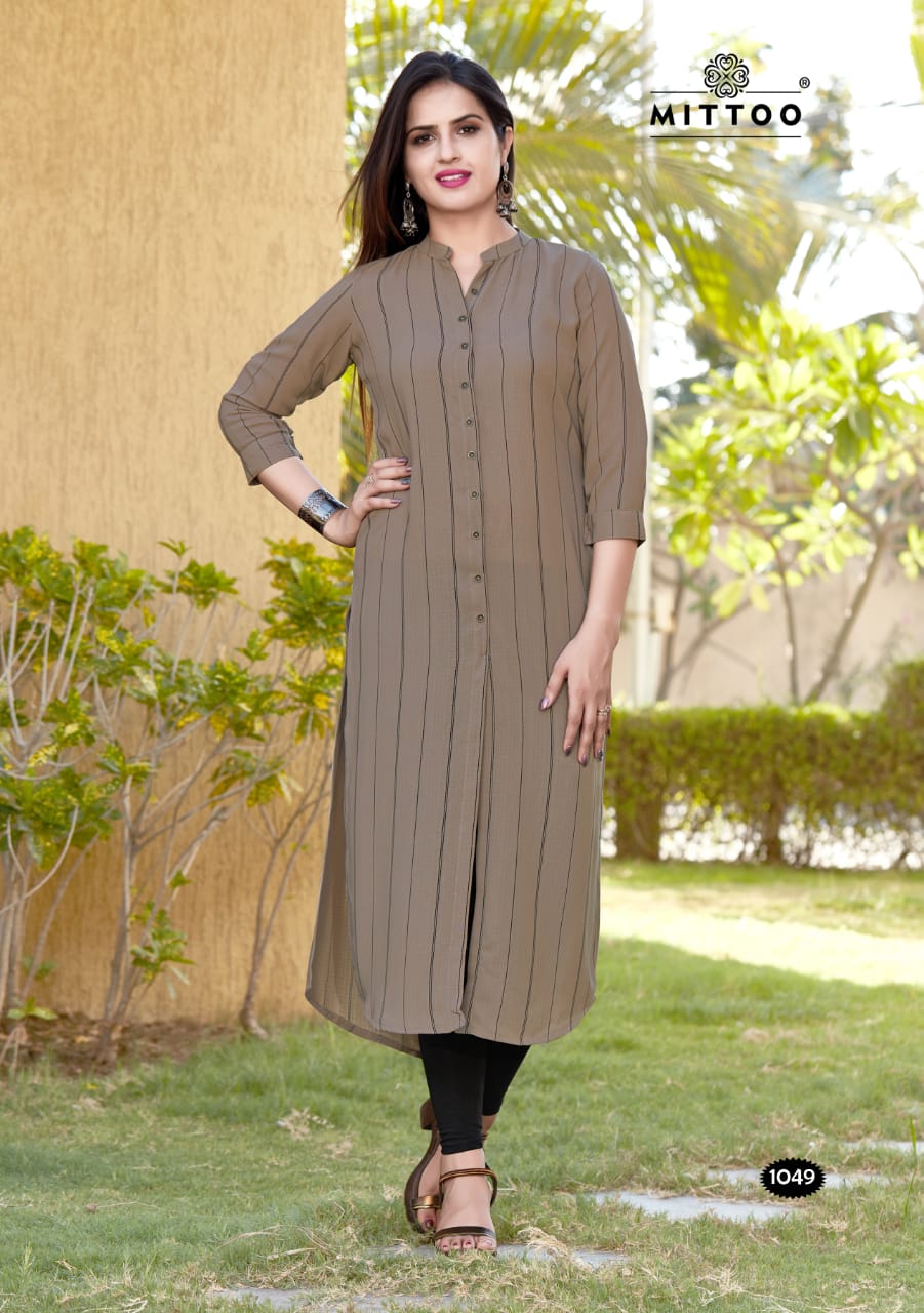 Fentastic Vol-2 By Mittoo 1046 To 1052 Series Beautiful Stylish Fancy Colorful Party Wear & Ethnic Wear Pure Fancy Printed Kurtis At Wholesale Price