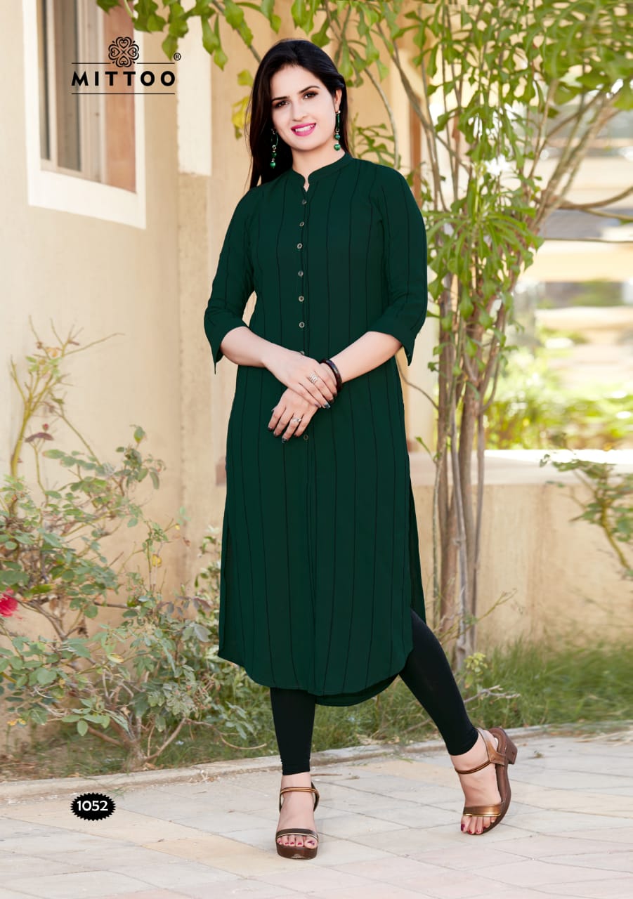Fentastic Vol-2 By Mittoo 1046 To 1052 Series Beautiful Stylish Fancy Colorful Party Wear & Ethnic Wear Pure Fancy Printed Kurtis At Wholesale Price