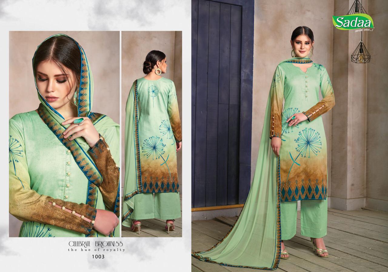 Feta Jaam Vol-2 By Sadaa 1001 To 1010 Series Beautiful Suits Colorful Stylish Fancy Casual Wear & Ethnic Wear Jam Galce Digital Fancy Printed Dresses At Wholesale Price