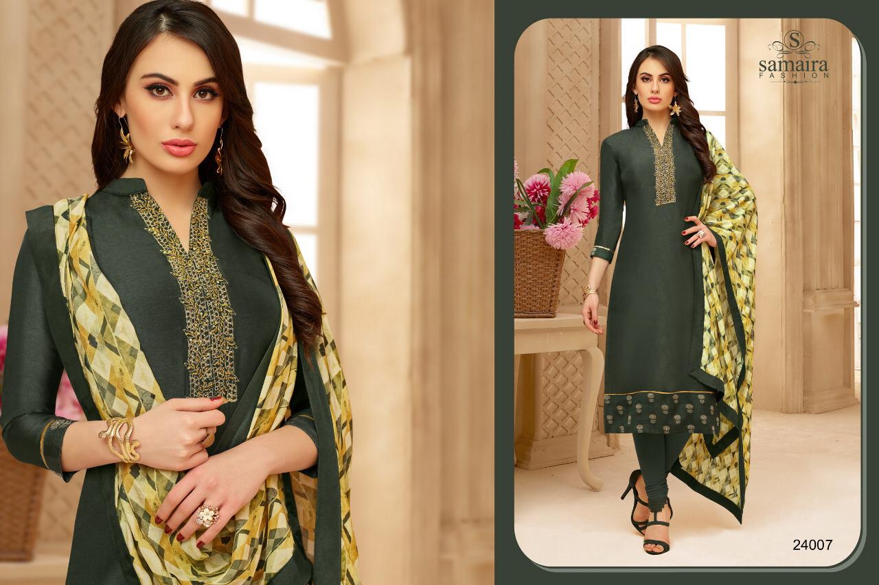 Fidaa Vol-2 By Samaira Fashion 24003 To 24008 Series Beautiful Collection Suits Stylish Fancy Colorful Casual Wear & Ethnic Wear Pure Upada Silk Embroidered Dresses At Wholesale Price