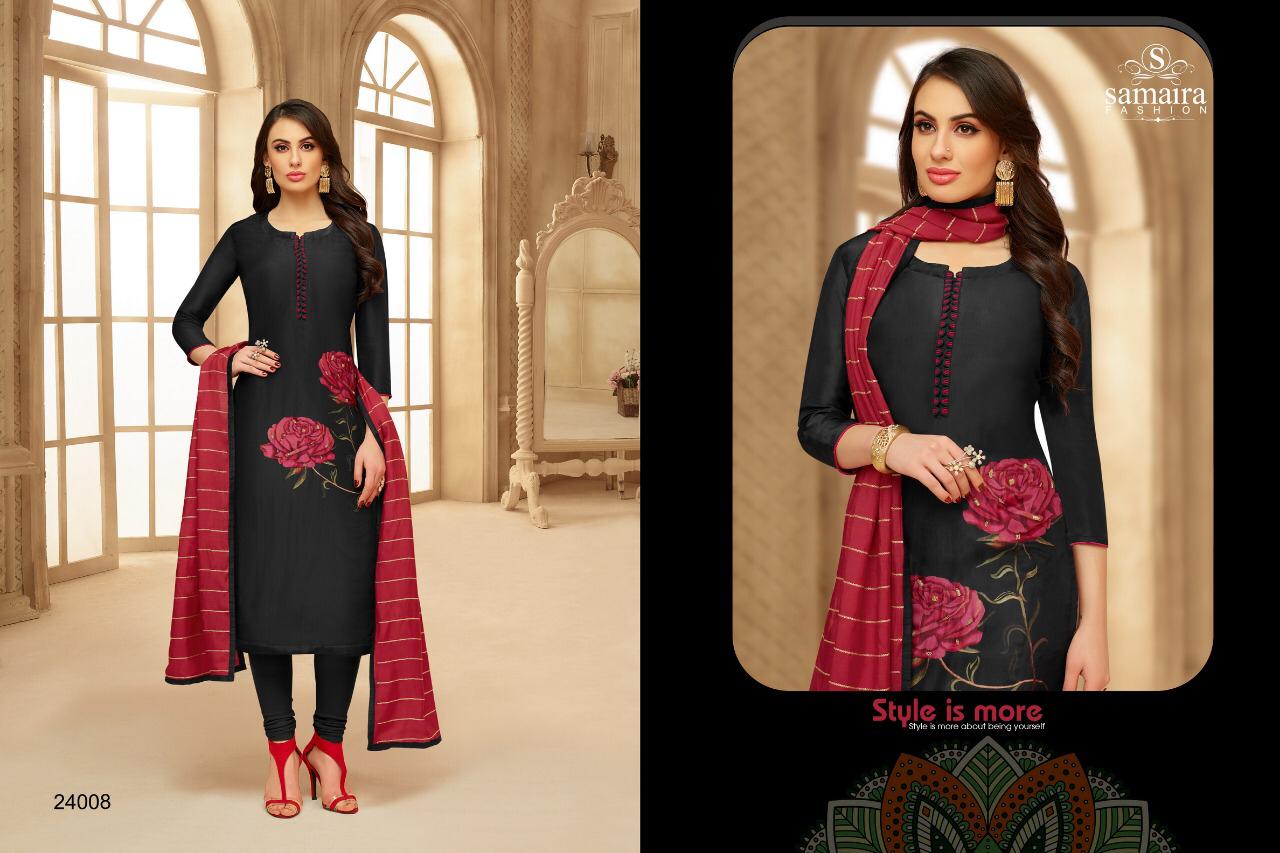 Fidaa Vol-2 By Samaira Fashion 24003 To 24008 Series Beautiful Collection Suits Stylish Fancy Colorful Casual Wear & Ethnic Wear Pure Upada Silk Embroidered Dresses At Wholesale Price
