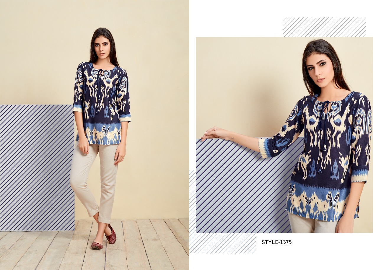Fiona Digital Vol-2 By Mrigya 1370 To 1377 Series Beautiful Stylish Fancy Colorful Casual Wear & Ethnic Wear & Ready To Wear Cotton Printed Tops At Wholesale Price