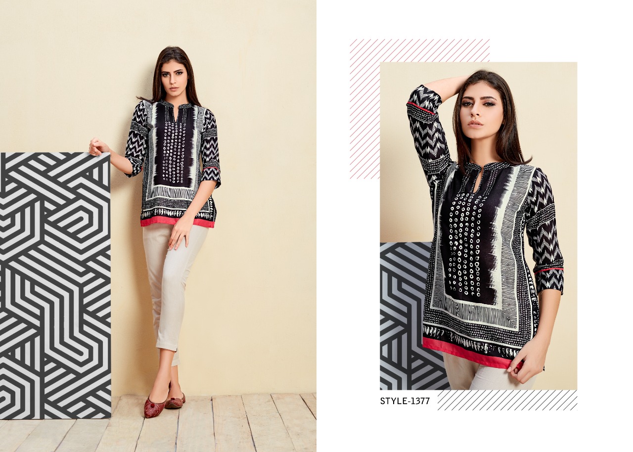 Fiona Digital Vol-2 By Mrigya 1370 To 1377 Series Beautiful Stylish Fancy Colorful Casual Wear & Ethnic Wear & Ready To Wear Cotton Printed Tops At Wholesale Price