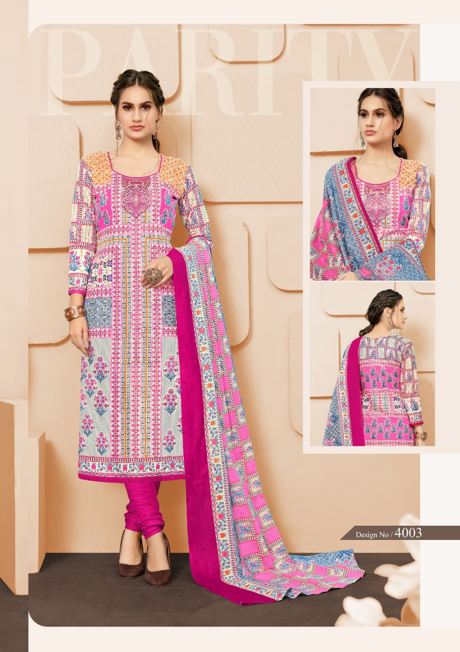 Firdous Vol-4 By Slt 4001 To 4010 Series Beautiful Suits Stylish Fancy Colorful Casual Wear & Ethnic Wear Cotton Printed Dresses At Wholesale Price