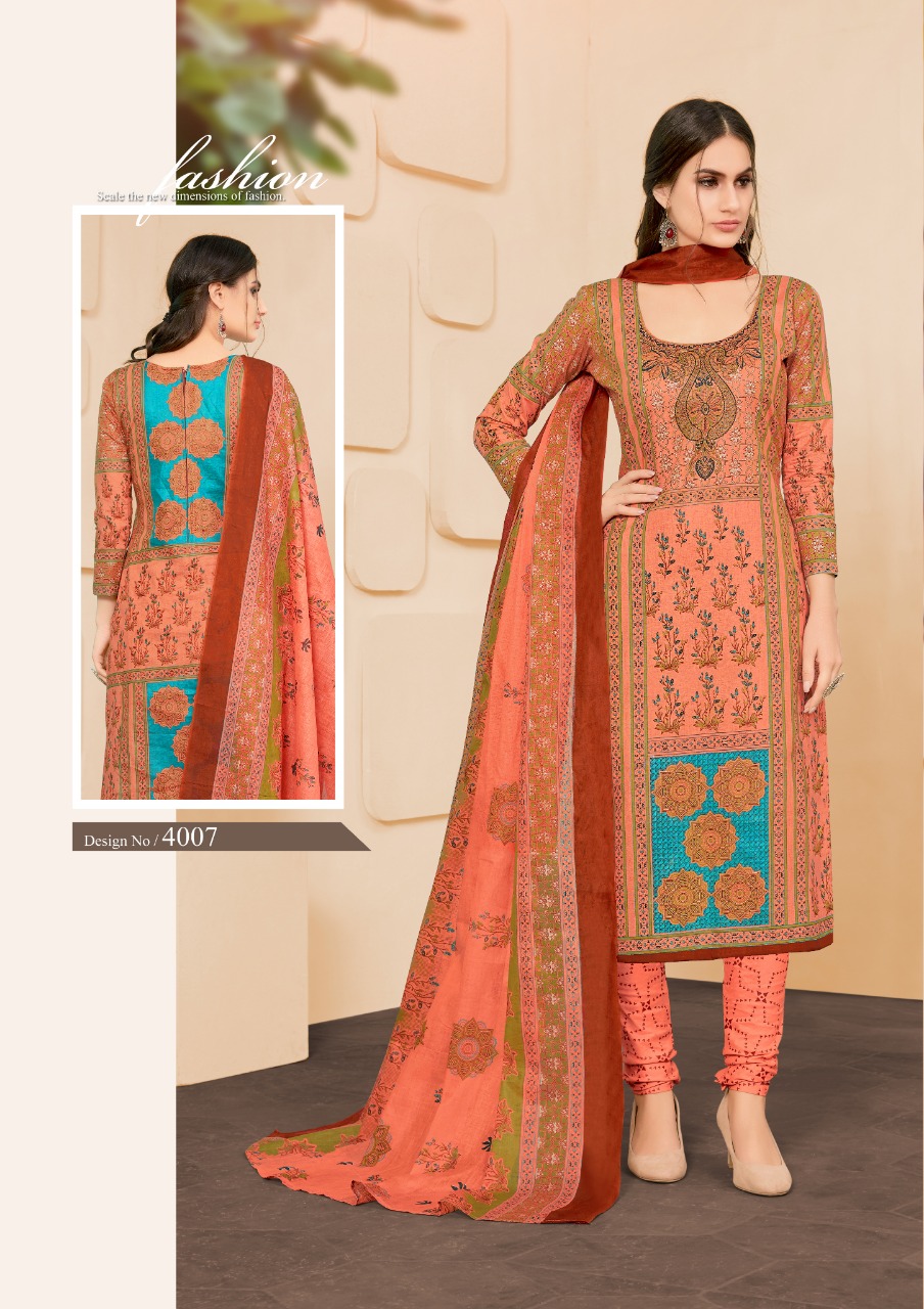 Firdous Vol-4 By Slt 4001 To 4010 Series Beautiful Suits Stylish Fancy Colorful Casual Wear & Ethnic Wear Cotton Printed Dresses At Wholesale Price