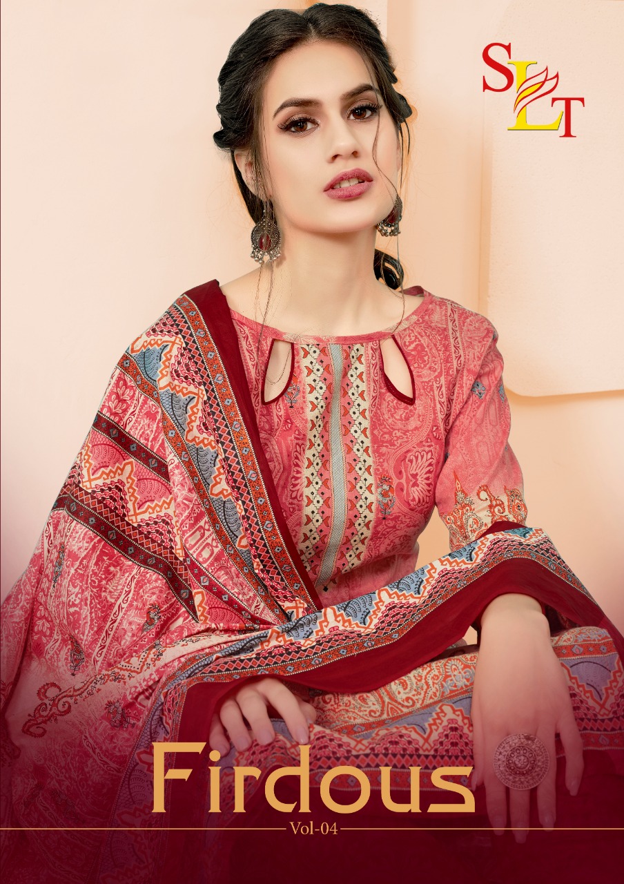 Firdous Vol-4 By Slt 4001 To 4010 Series Beautiful Suits Stylish Fancy Colorful Casual Wear & Ethnic Wear Cotton Printed Dresses At Wholesale Price