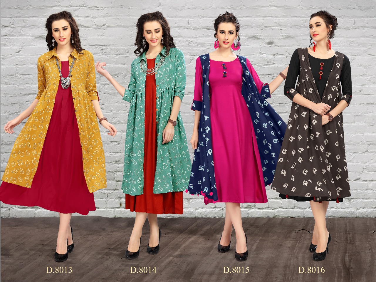 Flaunt Vol-2 By Mrigya 8013 To 8020 Series Beautiful Stylish Fancy Colorful Casual Wear & Ethnic Wear Rayon Printed Kurtis At Wholesale Price