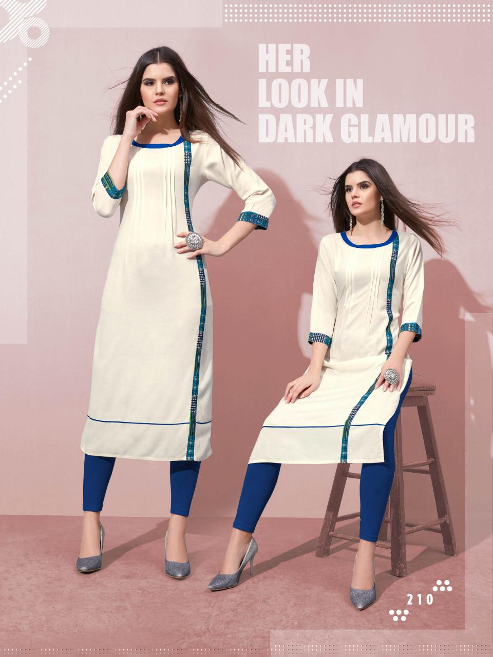 Flora Vol-2 By Laher Fashion 201 To 212 Series Beautiful Colorful Stylish Fancy Casual Wear & Ethnic Wear & Ready To Wear Rayon Printed Kurtis At Wholesale Price