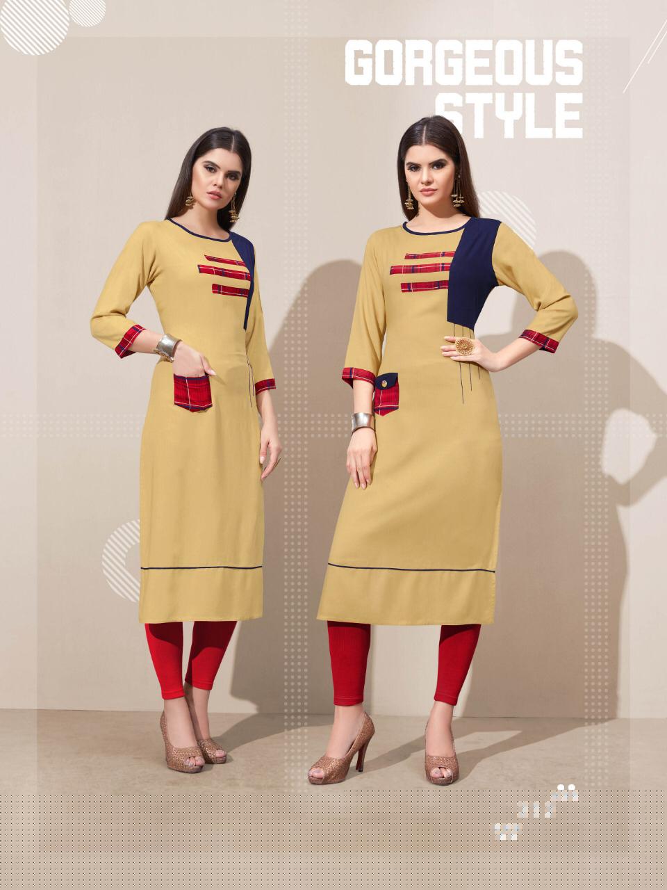 Flora Vol-2 By Laher Fashion 201 To 212 Series Beautiful Colorful Stylish Fancy Casual Wear & Ethnic Wear & Ready To Wear Rayon Printed Kurtis At Wholesale Price
