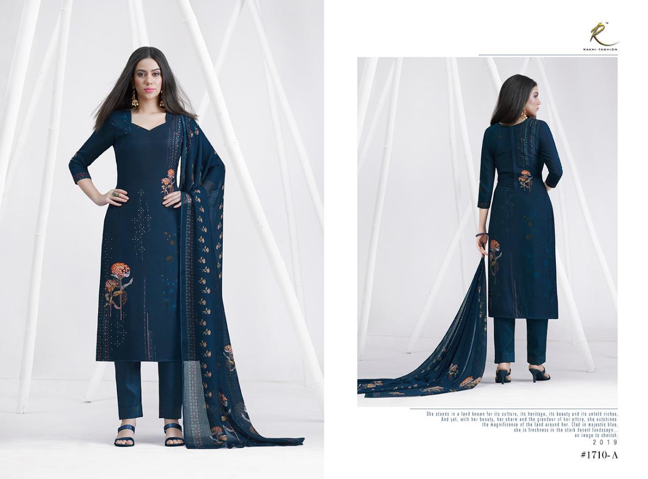Floral By Rakhi Fashion 1709-a To 1712-b Series Beautiful Stylish Fancy Colorful Casual Wear & Ethnic Wear Pure Viscose Modal Digital Print Digital Print With Embroidery Dresses At Wholesale Price