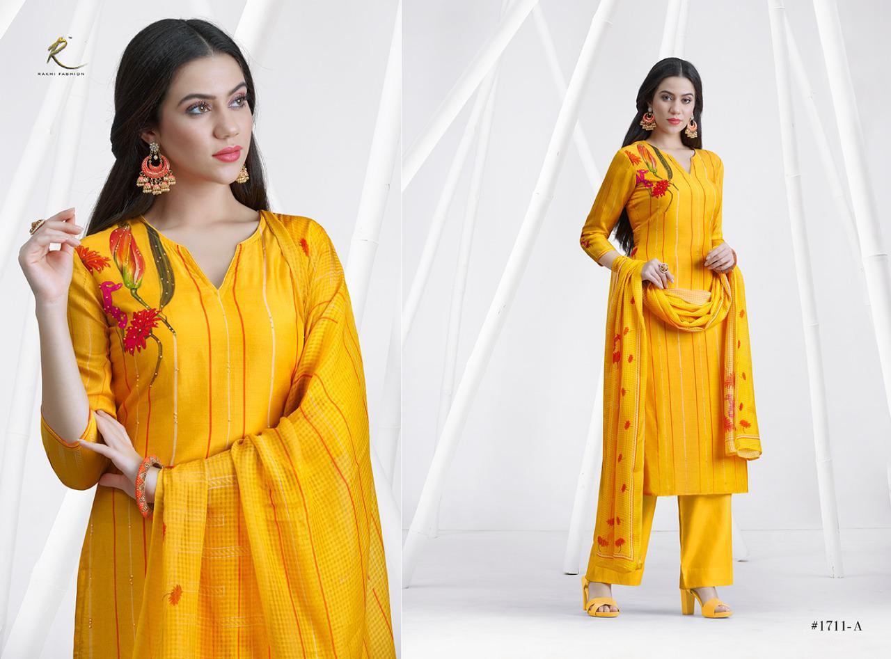 Floral By Rakhi Fashion 1709-a To 1712-b Series Beautiful Stylish Fancy Colorful Casual Wear & Ethnic Wear Pure Viscose Modal Digital Print Digital Print With Embroidery Dresses At Wholesale Price