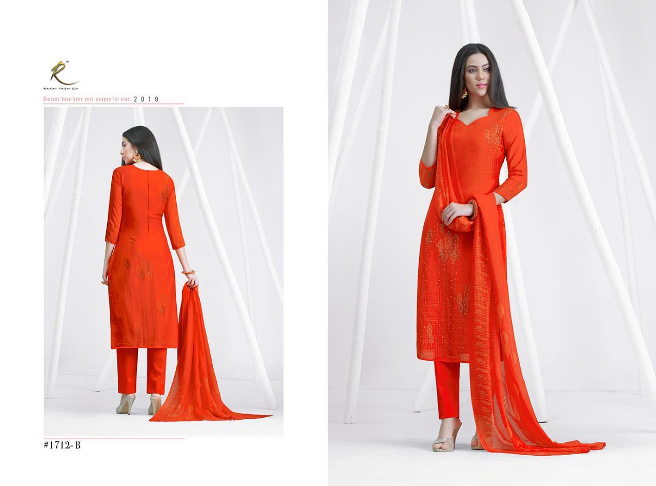 Floral By Rakhi Fashion 1709-a To 1712-b Series Beautiful Stylish Fancy Colorful Casual Wear & Ethnic Wear Pure Viscose Modal Digital Print Digital Print With Embroidery Dresses At Wholesale Price