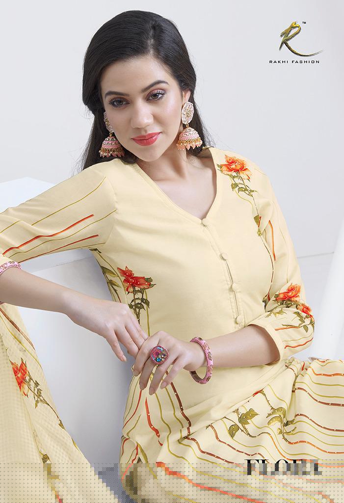 Floral By Rakhi Fashion 1709-a To 1712-b Series Beautiful Stylish Fancy Colorful Casual Wear & Ethnic Wear Pure Viscose Modal Digital Print Digital Print With Embroidery Dresses At Wholesale Price