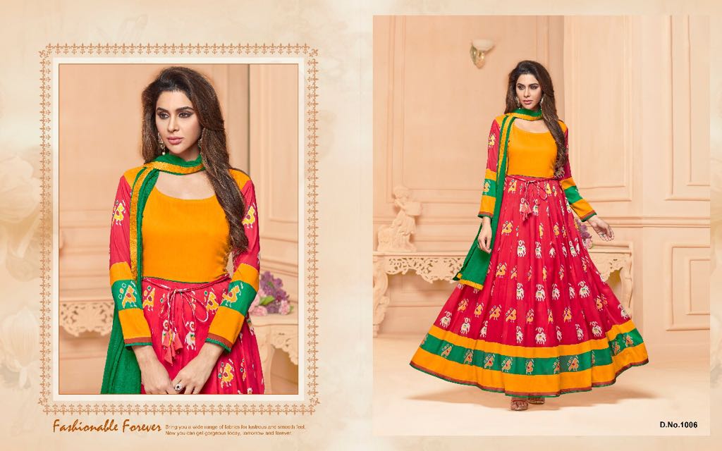 Floral Vol-2 By Amrut Varsha Creation 1001 To 1009 Series Designer Anarkali Suits Beautiful Stylish Fancy Colorful Party Wear & Ethnic Wear Muslin Printed Dresses At Wholesale Price