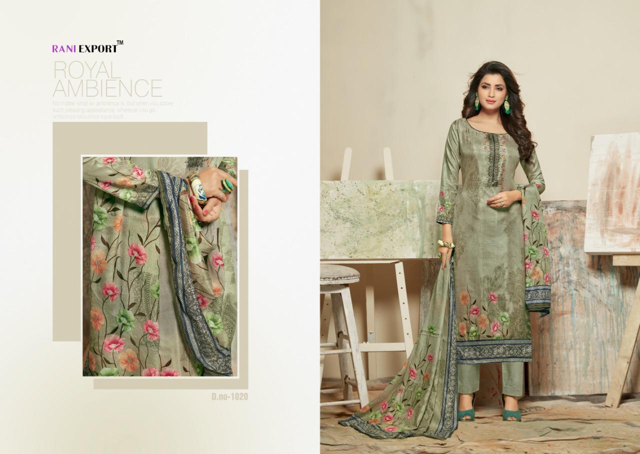 Floranja By Rani Exports 1018 To 1025 Series Beautiful Suits Collection Beautiful Stylish Fancy Colorful Casual Wear & Ethnic Wear Dolla Cotton Silk Dresses At Wholesale Price