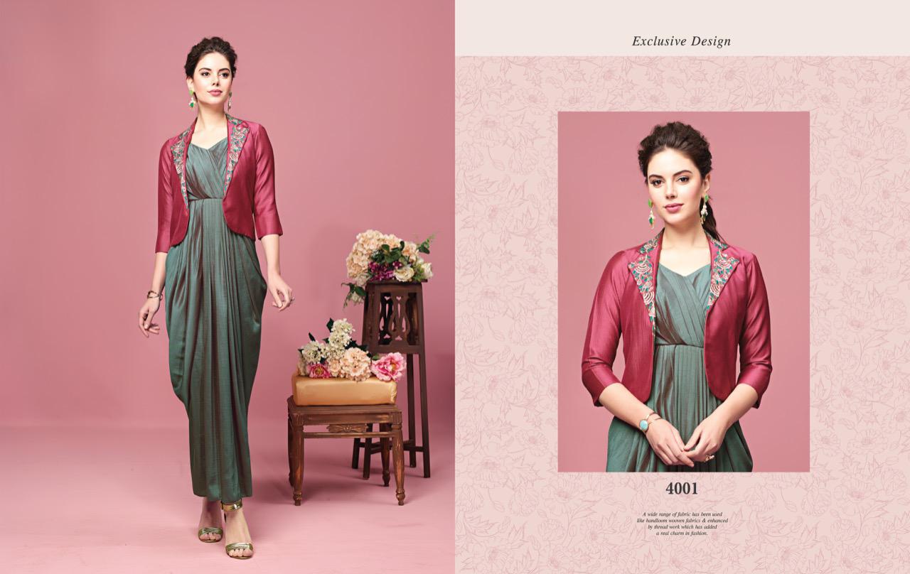 Florence Vol-2 By Nitara 4001 To 4005 Series Beautiful Stylish Fancy Colorful Casual Wear & Ethnic Wear & Ready To Wear Silk Kurtis At Wholesale Price