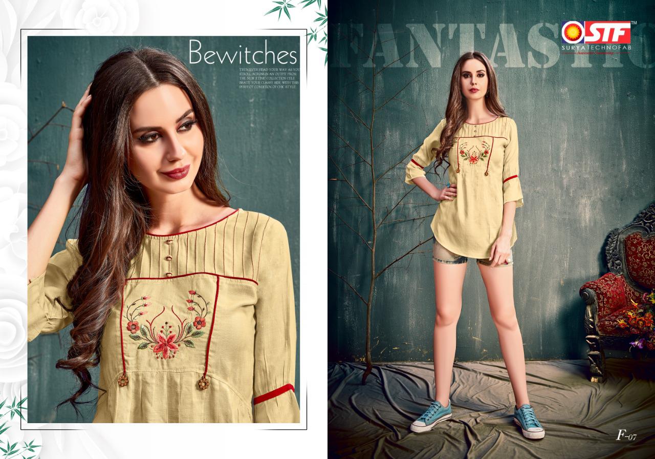 Florence Vol-20 By Surya Techno Fab 01 To 09 Series Beautiful Colorful Stylish Fancy Casual Wear & Ethnic Wear & Ready To Wear Rayon Slub Printed Kurtis At Wholesale Price
