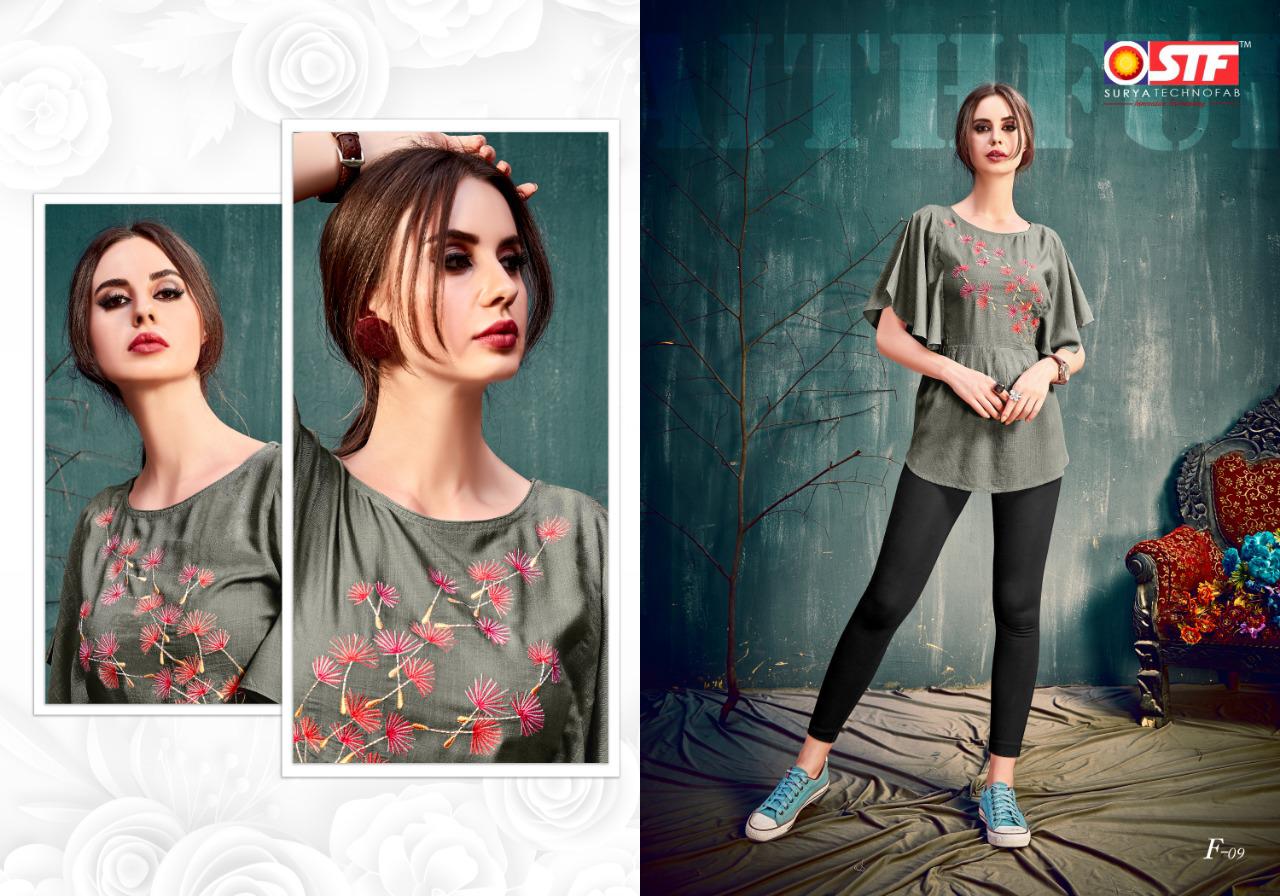 Florence Vol-20 By Surya Techno Fab 01 To 09 Series Beautiful Colorful Stylish Fancy Casual Wear & Ethnic Wear & Ready To Wear Rayon Slub Printed Kurtis At Wholesale Price
