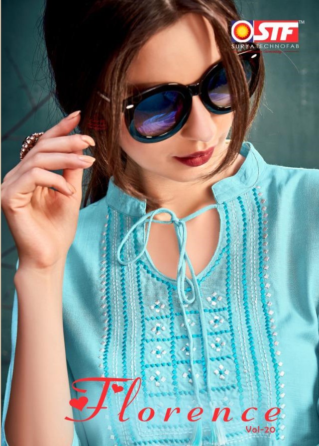 Florence Vol-20 By Surya Techno Fab 01 To 09 Series Beautiful Colorful Stylish Fancy Casual Wear & Ethnic Wear & Ready To Wear Rayon Slub Printed Kurtis At Wholesale Price