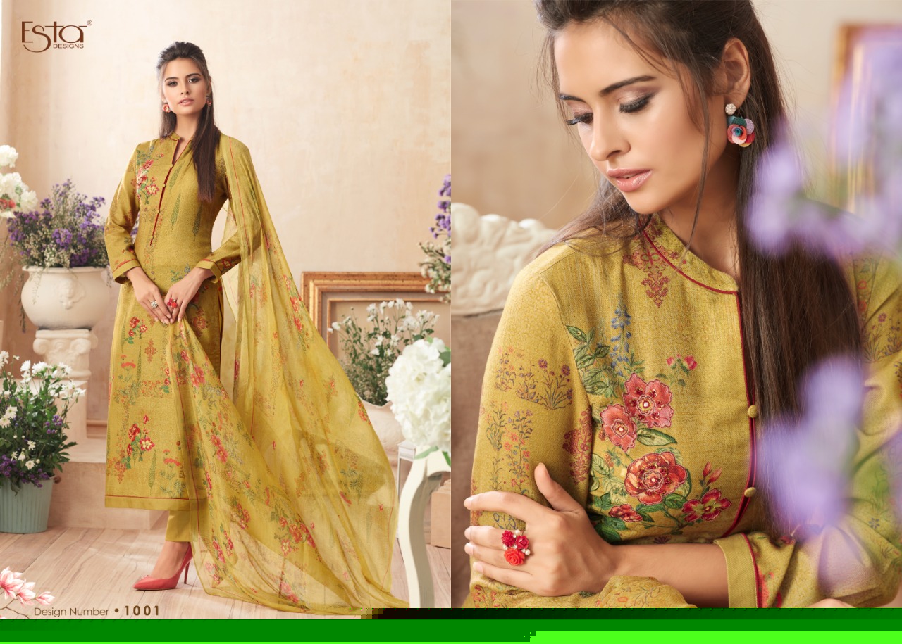 Florence By Esta Designs 1001 To 1012 Series Beautiful Winter Suits Collection Stylish Fancy Colorful Winter Wear & Ethnic Wear Pure Pashmina Embroidered Dresses At Wholesale Price