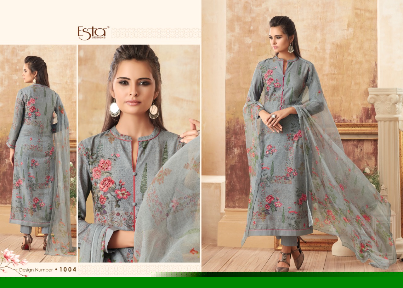 Florence By Esta Designs 1001 To 1012 Series Beautiful Winter Suits Collection Stylish Fancy Colorful Winter Wear & Ethnic Wear Pure Pashmina Embroidered Dresses At Wholesale Price