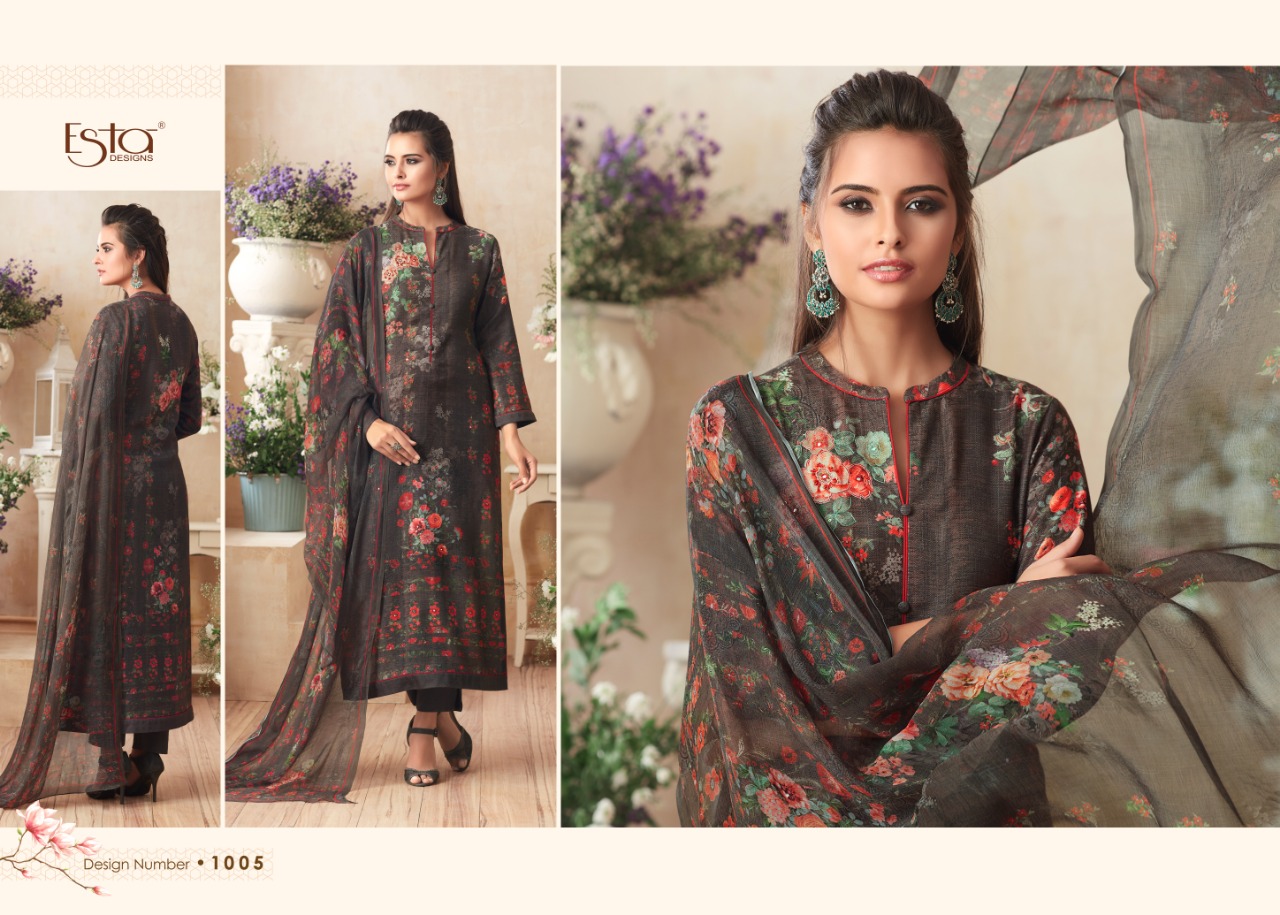 Florence By Esta Designs 1001 To 1012 Series Beautiful Winter Suits Collection Stylish Fancy Colorful Winter Wear & Ethnic Wear Pure Pashmina Embroidered Dresses At Wholesale Price