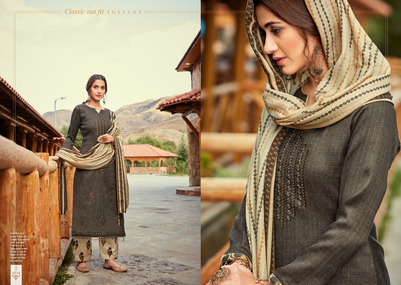 Florance By I.b Nx 3713 To 3720 Series Beautiful Stylish Fancy Colorful Casual & Party Wear & Ethnic Wear Pure Pashmina Printed With Embroidery Dresses At Wholesale Price