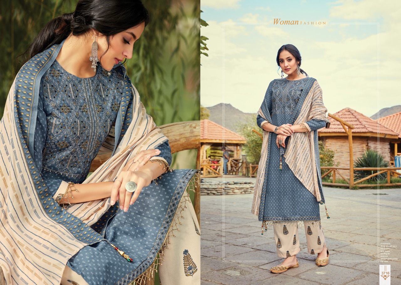Florance By I.b Nx 3713 To 3720 Series Beautiful Stylish Fancy Colorful Casual & Party Wear & Ethnic Wear Pure Pashmina Printed With Embroidery Dresses At Wholesale Price