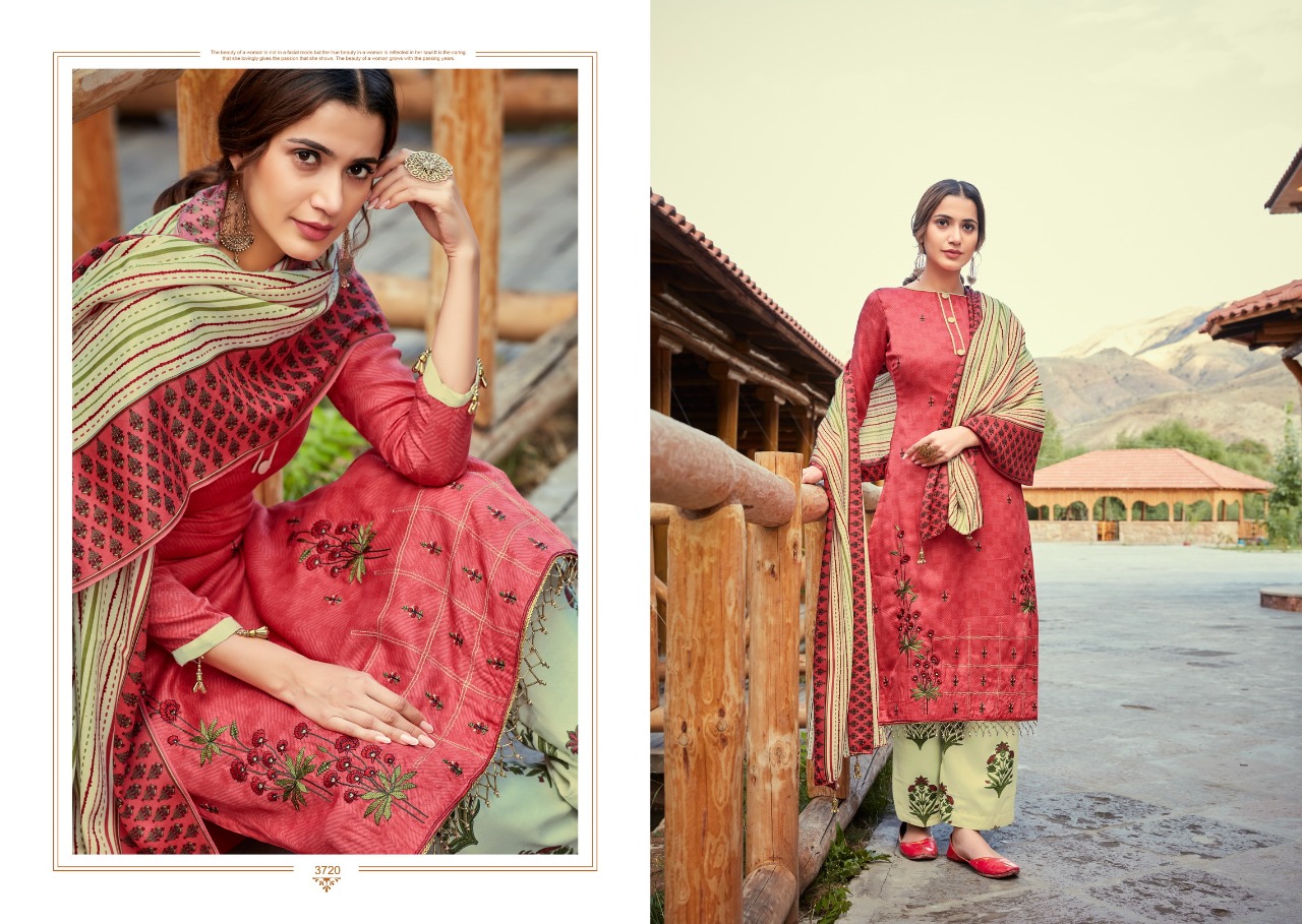 Florance By I.b Nx 3713 To 3720 Series Beautiful Stylish Fancy Colorful Casual & Party Wear & Ethnic Wear Pure Pashmina Printed With Embroidery Dresses At Wholesale Price