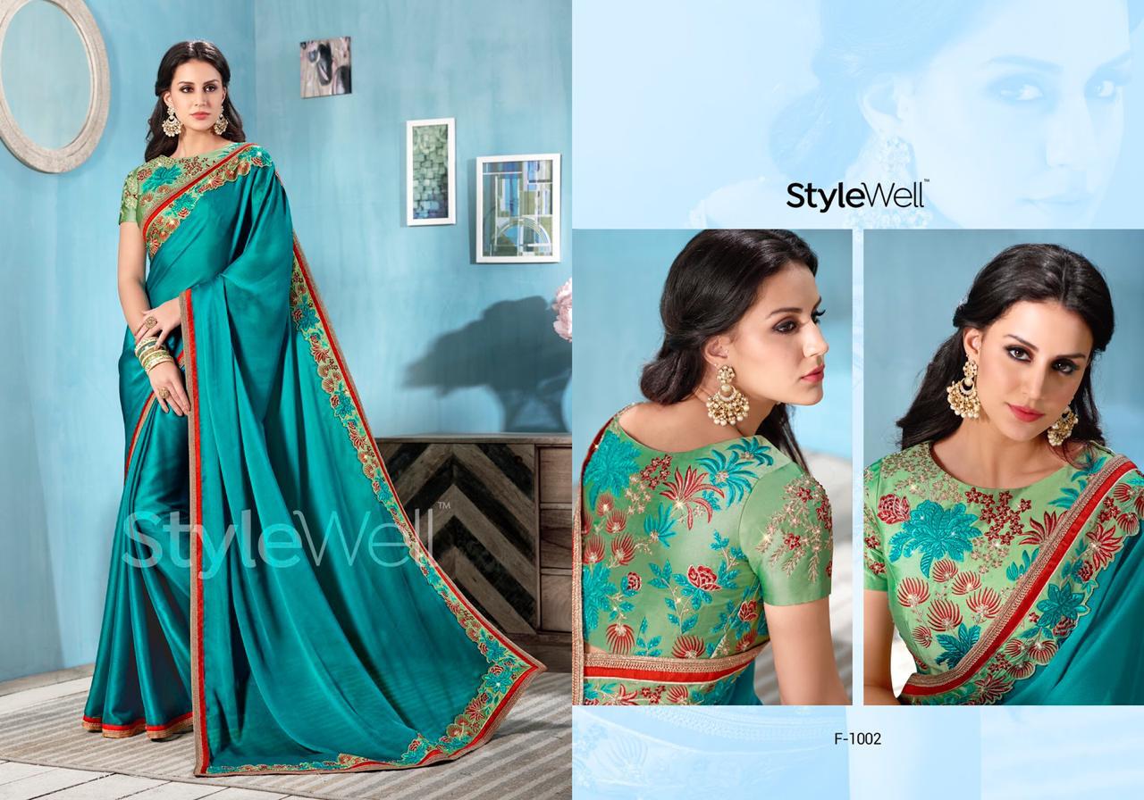 Florenciya By Stylewell 1001 To 1011 Series Indian Traditional Wear Collection Beautiful Stylish Fancy Colorful Party Wear & Occasional Wear Chiffon/silk Digital Printed Sarees At Wholesale Price