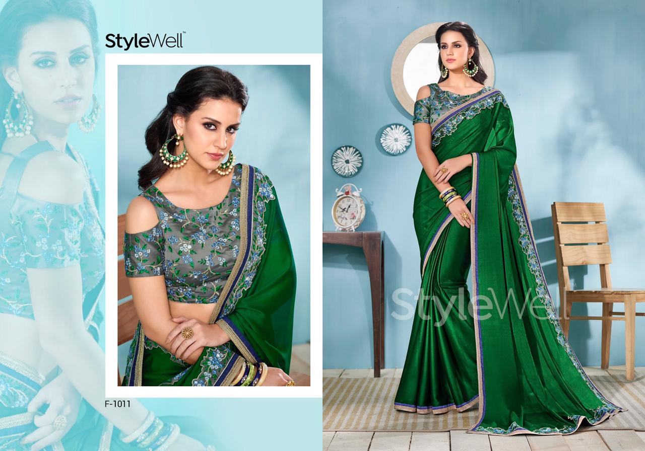 Florenciya By Stylewell 1001 To 1011 Series Indian Traditional Wear Collection Beautiful Stylish Fancy Colorful Party Wear & Occasional Wear Chiffon/silk Digital Printed Sarees At Wholesale Price