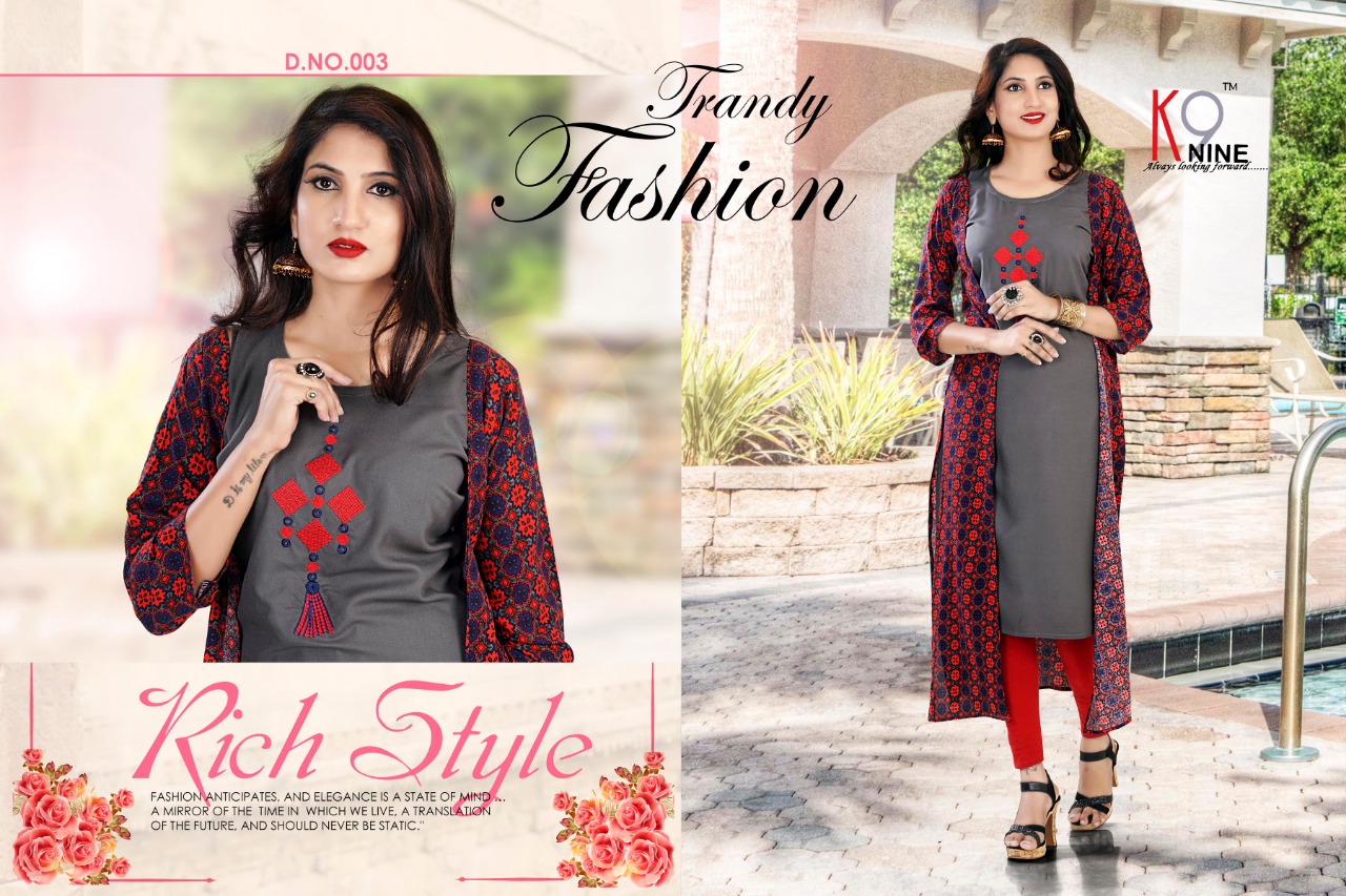 Forever By Knine 001 To 006 Series Beautiful Colorful Stylish Fancy Casual Wear & Ethnic Wear & Ready To Wear Rayon Kurtis At Wholesale Price