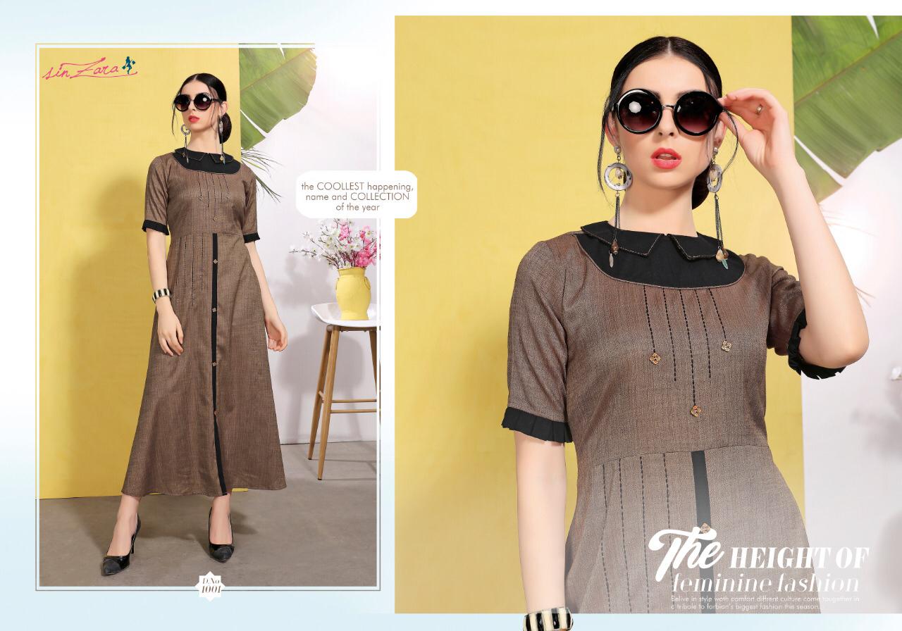 Funky Town By Sin Zara 1001 To 1008 Series Designer Beautiful Stylish Colorful Fancy Ready To Wear & Casual Wear & Ethnic Wear Cotton Kurtis At Wholesale Price