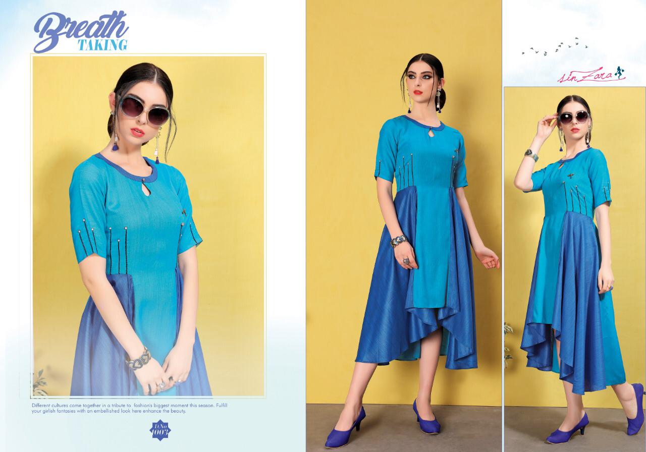 Funky Town By Sin Zara 1001 To 1008 Series Designer Beautiful Stylish Colorful Fancy Ready To Wear & Casual Wear & Ethnic Wear Cotton Kurtis At Wholesale Price