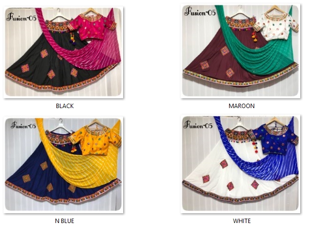 Fusion Vol-05 By Fashid Wholesale 501 To 504 Series Designer Beautiful Navratri Collection Occasional Wear & Party Wear Pure Maslin Silk Lehengas At Wholesale Price