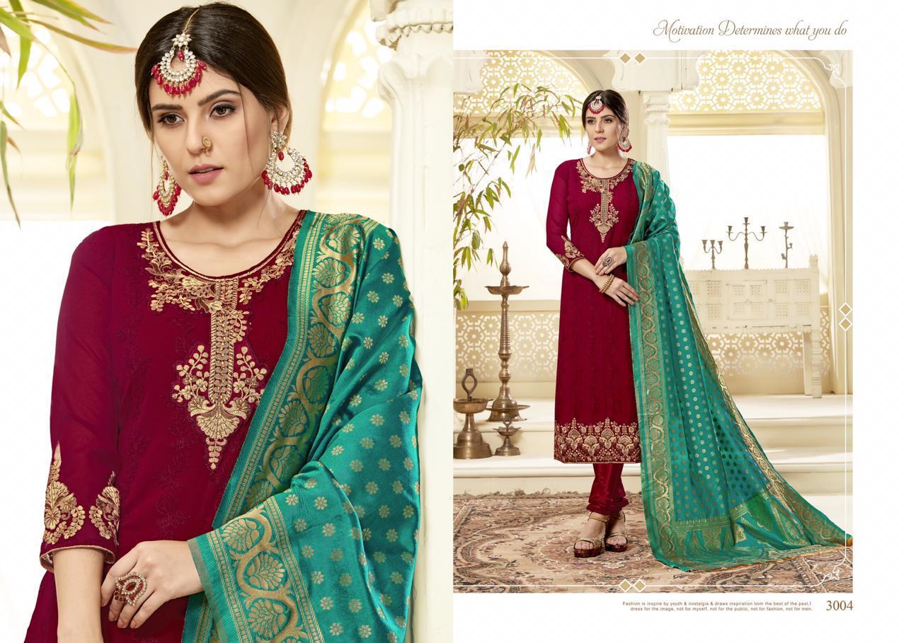 Gaama By Sarvada Creation 3001 To 3008 Series Designer Suits Beautiful Stylish Fancy Colorful Party Wear & Ethnic Wear Georgette Embroidered Dresses At Wholesale Price