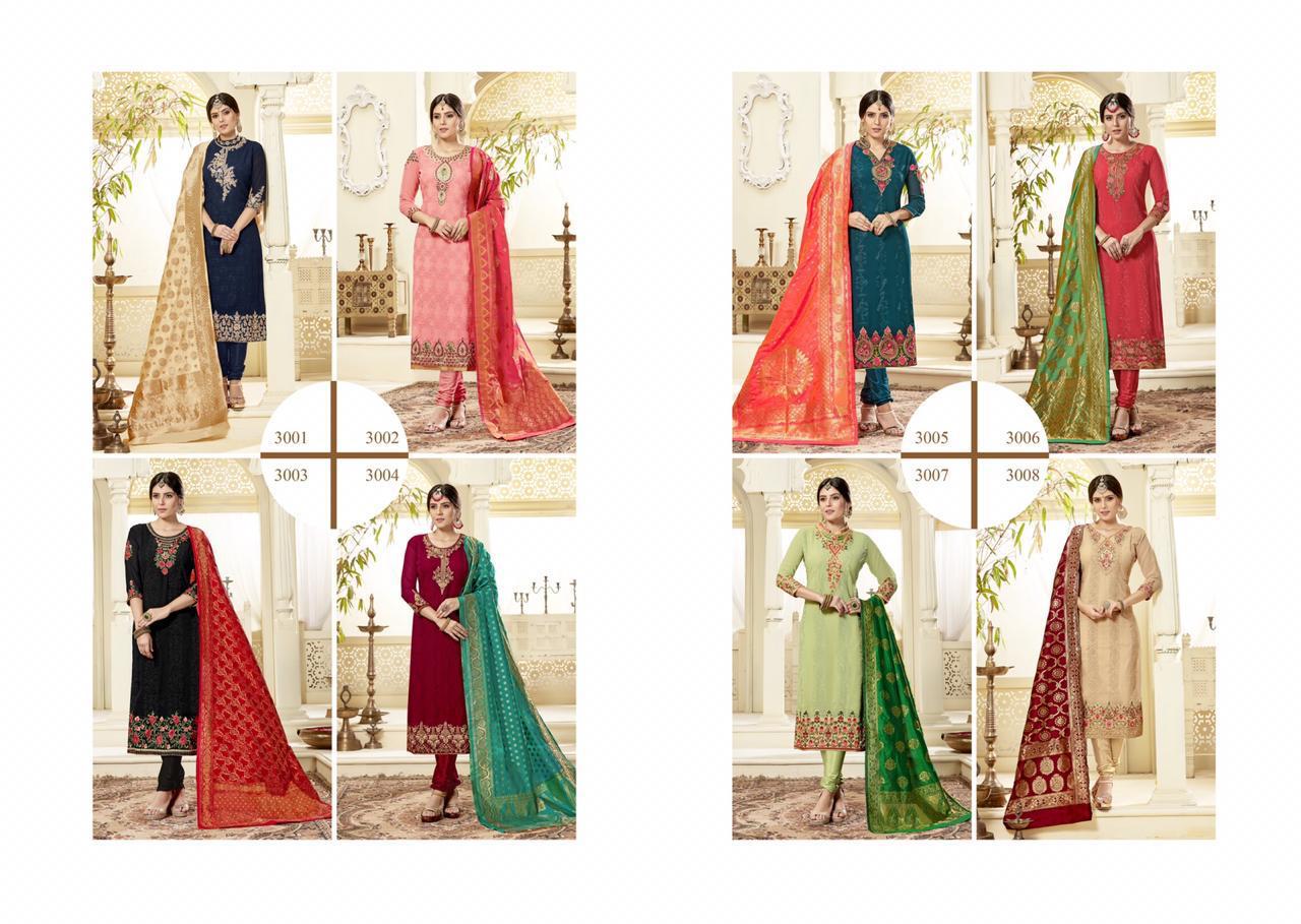 Gaama By Sarvada Creation 3001 To 3008 Series Designer Suits Beautiful Stylish Fancy Colorful Party Wear & Ethnic Wear Georgette Embroidered Dresses At Wholesale Price