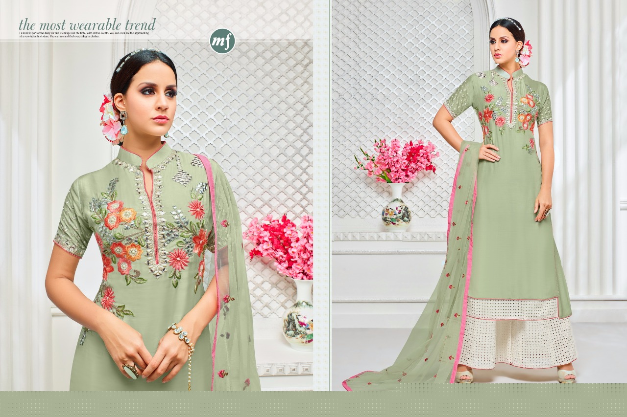 Garara Vol-1 By Mahaveer Fashion 46008 To 46013 Series Designer Suits Beautiful Stylish Fancy Colorful Party Wear & Occasional Wear Pure Muslin Silk Dresses At Wholesale Price