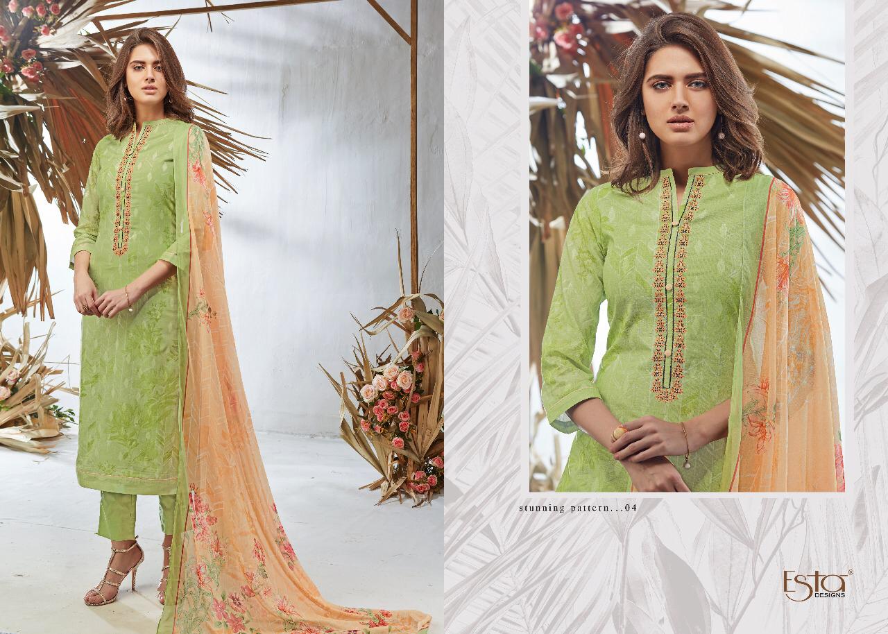 Gesture By Esta Designs 01 To 12 Series Beautiful Colorful Fancy Stylish Casual Wear & Ethnic Wear Digital Printed Cotton Lawn With Embroidery And Beads Work Dresses At Wholesale Price